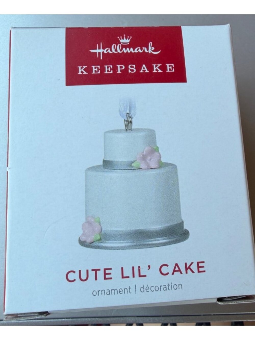 2022 Hallmark Keepsake Cute LIL' Cake Metal Tree Ornament 1" Height (BOXED)